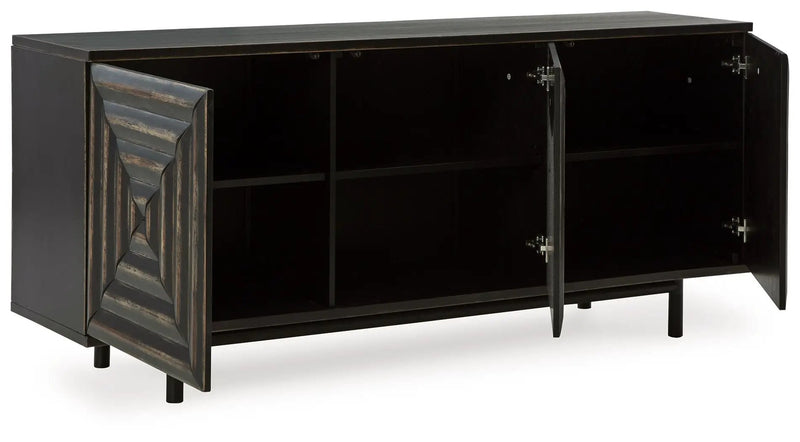 Fair Ridge - Accent Cabinet - Distressed Black by Unique Piece Furniture