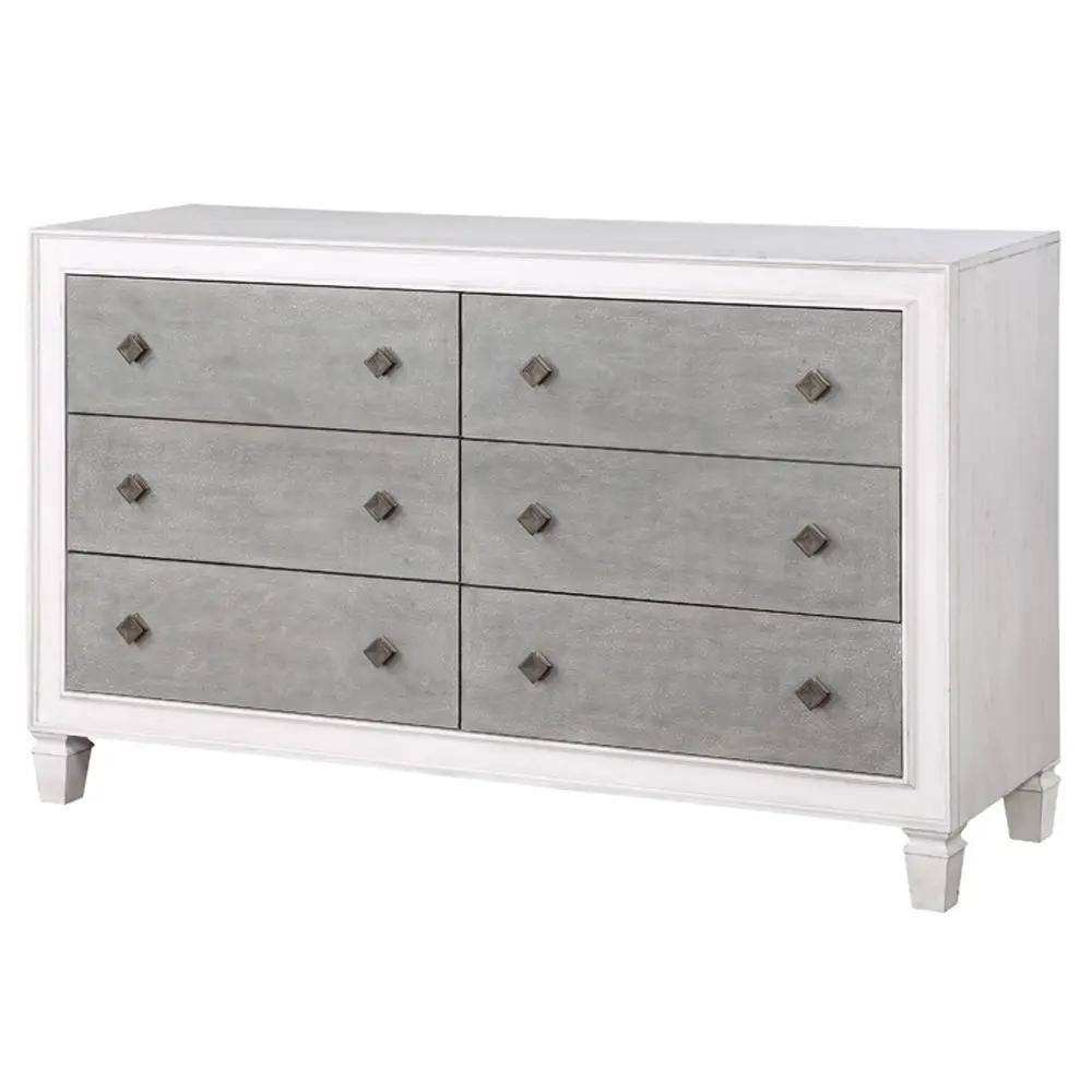 Katia - Dresser - Rustic Gray & Weathered White by Unique Piece Furniture