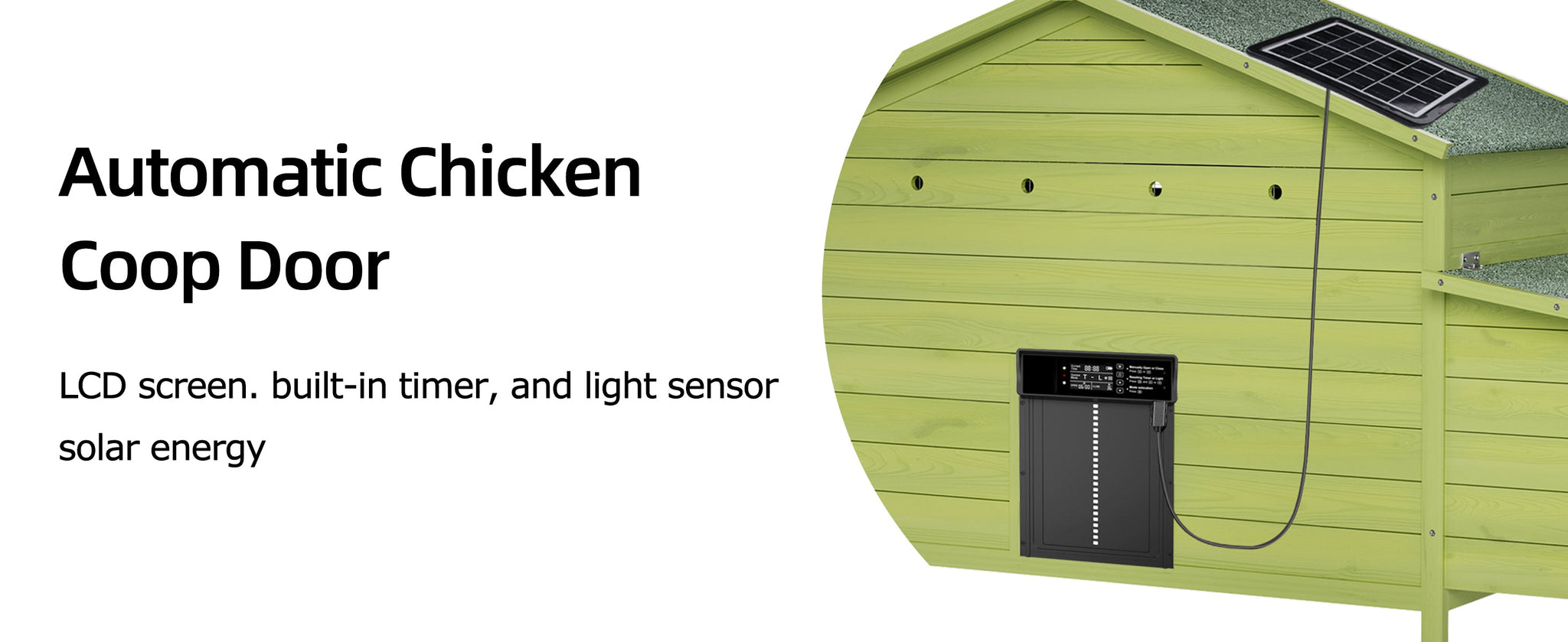 70" Automatic Chicken Coop with Solar-Powered Door by HouseOfZazla
