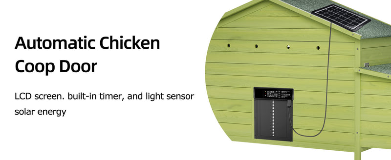 70" Automatic Chicken Coop with Solar-Powered Door by HouseOfZazla