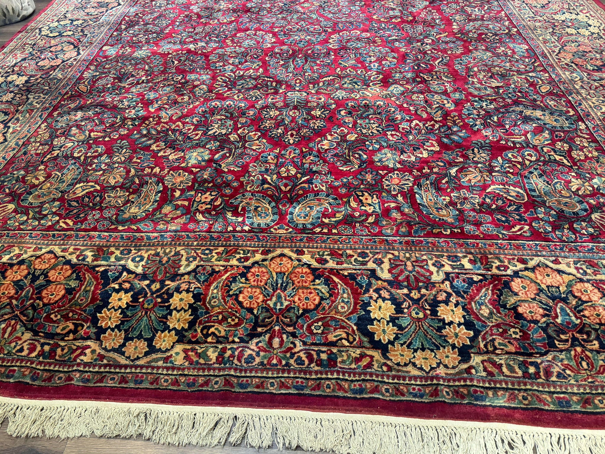 Palace Size Antique Persian Sarouk Rug 12x18 by Jewel Rugs