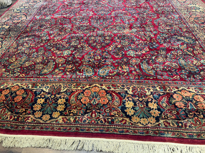 Palace Size Antique Persian Sarouk Rug 12x18 by Jewel Rugs