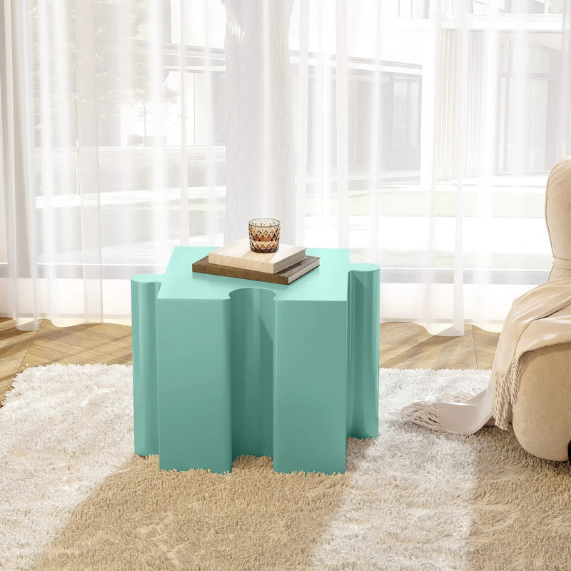3-Piece Artistic Puzzle Table Set, Modular MGO Side Tables with Interlocking Design by HouseOfZazla
