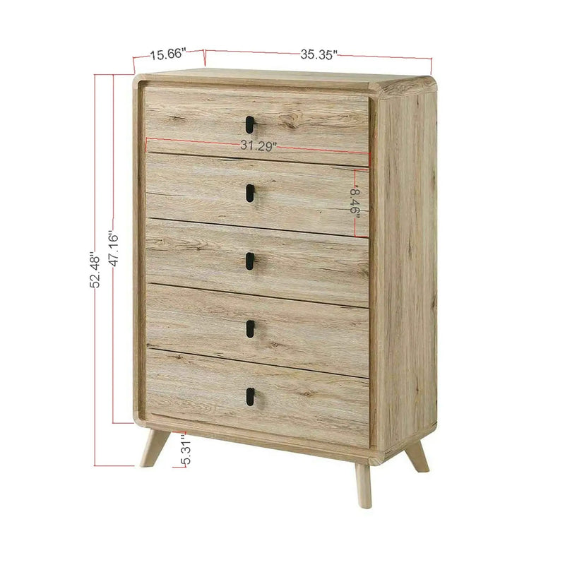 Chest With 5 Drawers - Beige by Unique Piece Furniture