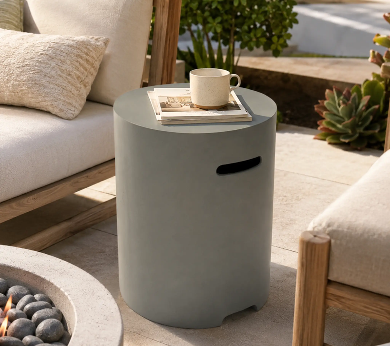 Lightweight Concrete Propane Tank Cover Table by HouseOfZazla