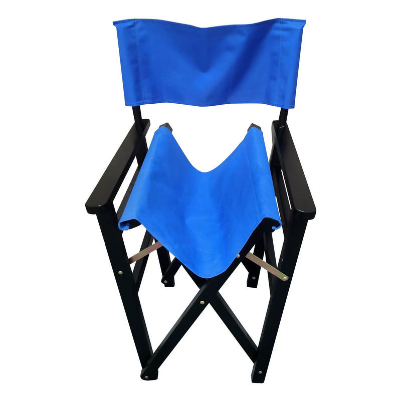 Folding Chair Wooden Director Chair Canvas Folding Chair Folding Chair (Set of 2) - Blue by HouseOfZazla