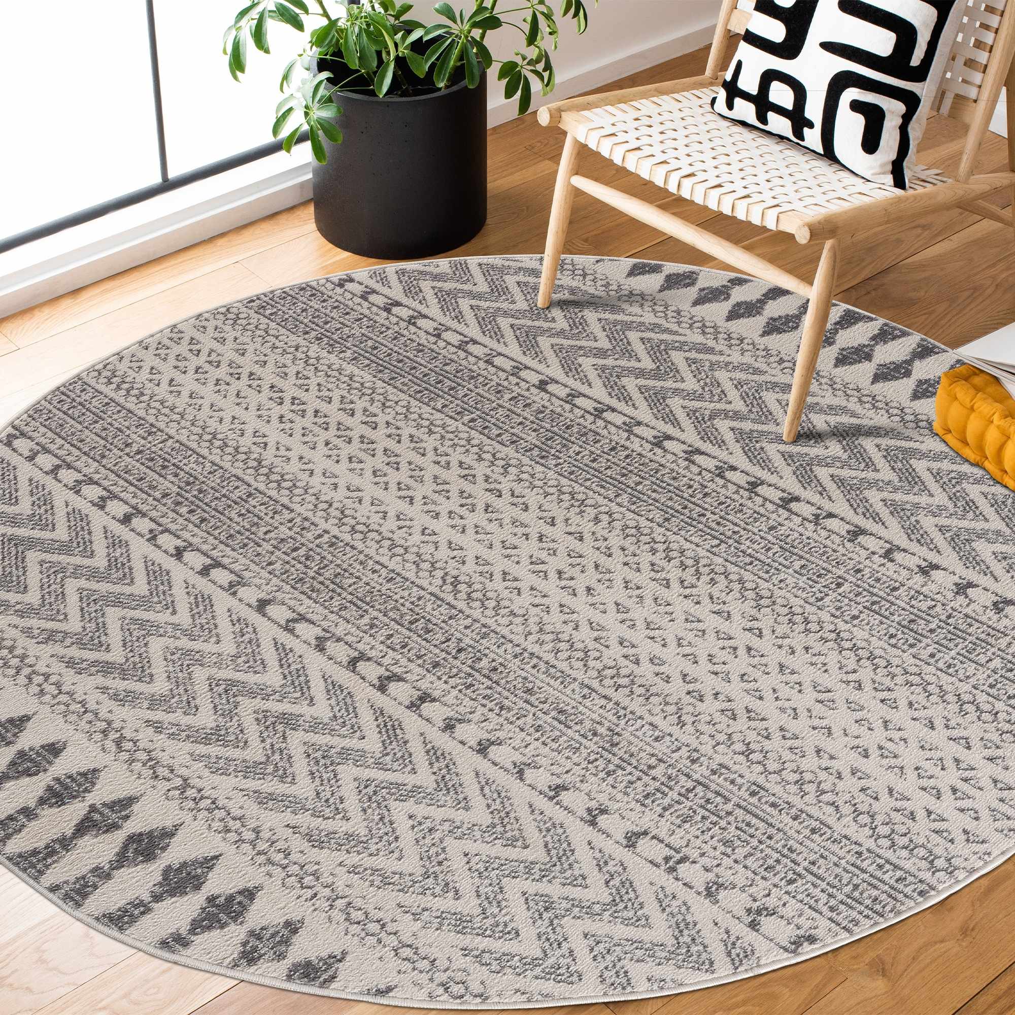 Tigri Aztec Ivory & Gray 2311 Rug - Clearance by Boutique Rugs
