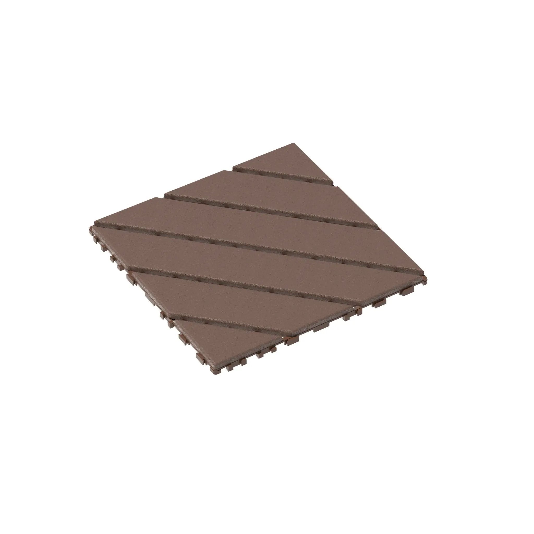 Interlocking Deck Waterproof Outdoor Patio Tiles (Set of 44) - Brown by HouseOfZazla