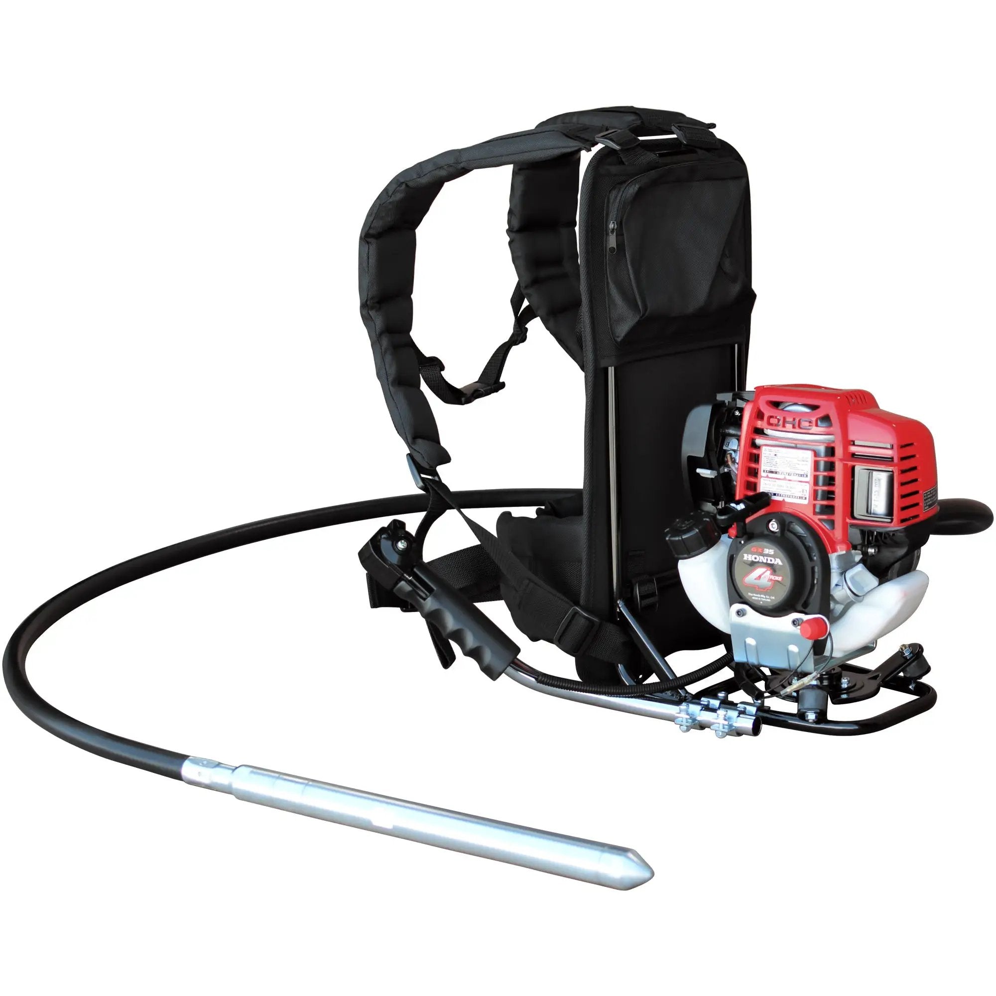 2HP Honda Concrete Vibrator with Flex Shaft Cable Whip Backpack by Tomahawk Power