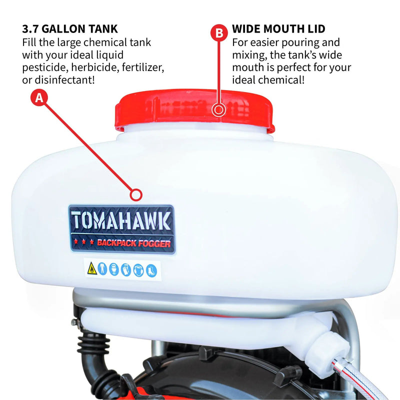 3.7 Gal Backpack Mosquito Fogger Leaf Blower for Pest Control by Tomahawk Power