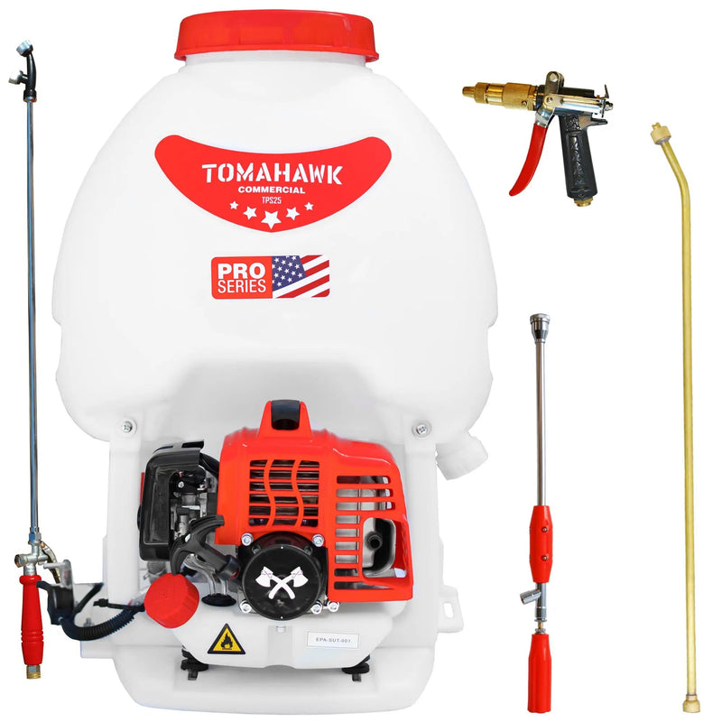 5 Gallon Gas Backpack Sprayer 450 PSI Pump with Nozzle Bundle by Tomahawk Power