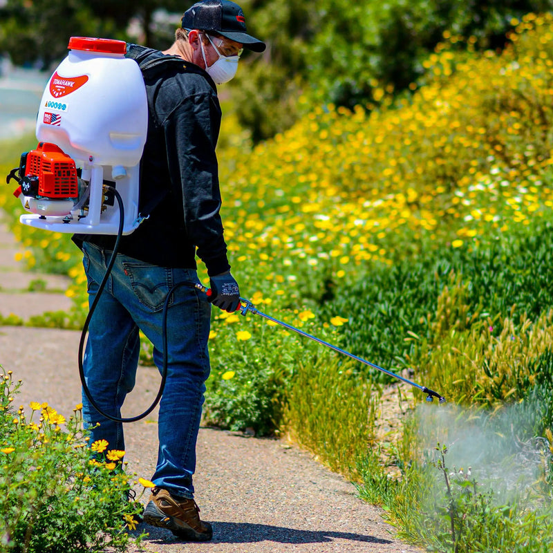 5 Gallon Gas Backpack Sprayer 450 PSI Pump with Nozzle Bundle by Tomahawk Power