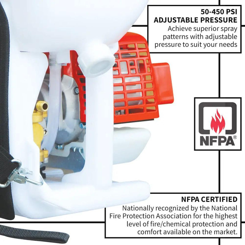 5 Gallon Gas Backpack Sprayer 450 PSI Pump with Nozzle Bundle by Tomahawk Power