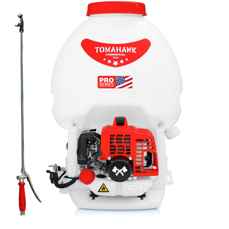 5 Gallon Gas Power Backpack Sprayer with Twin Tip Nozzle for Pesticides by Tomahawk Power