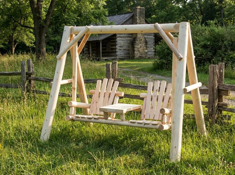 Backyard Wooden Swings for Your Garden by Cedar Creek Rustic Furniture