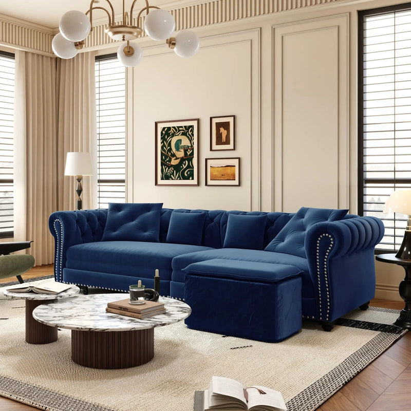 3 In 1 Convertible Sleeper Sofa Bed With Movable Ottoman by HouseOfZazla