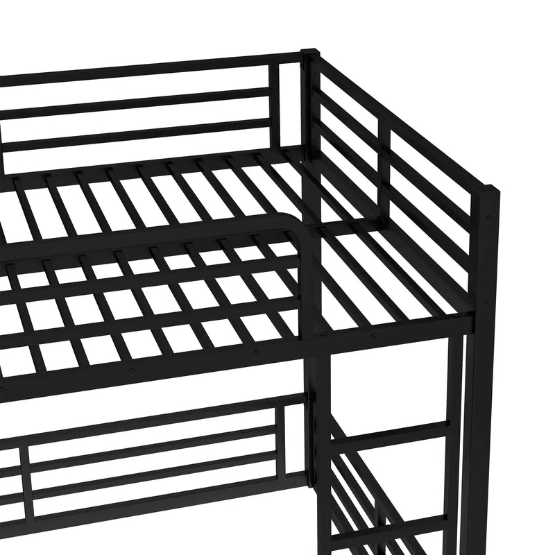 Metal Bunk Bed, Full XL Over Full XL Frame by HouseOfZazla