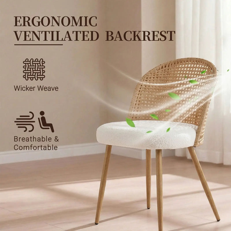 Round Wooden Dining Table + 4 Chairs Set by HouseOfZazla