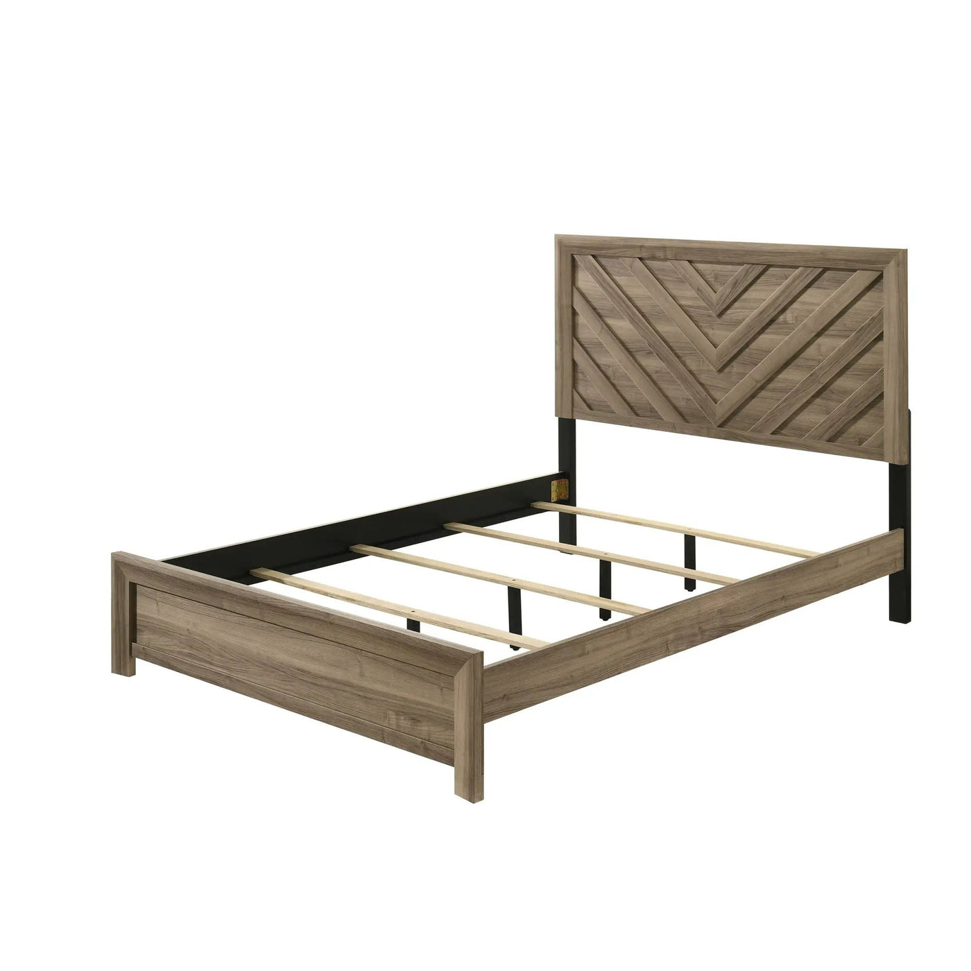 Modern Chevron Patterned Headboard Bed by Unique Piece Furniture