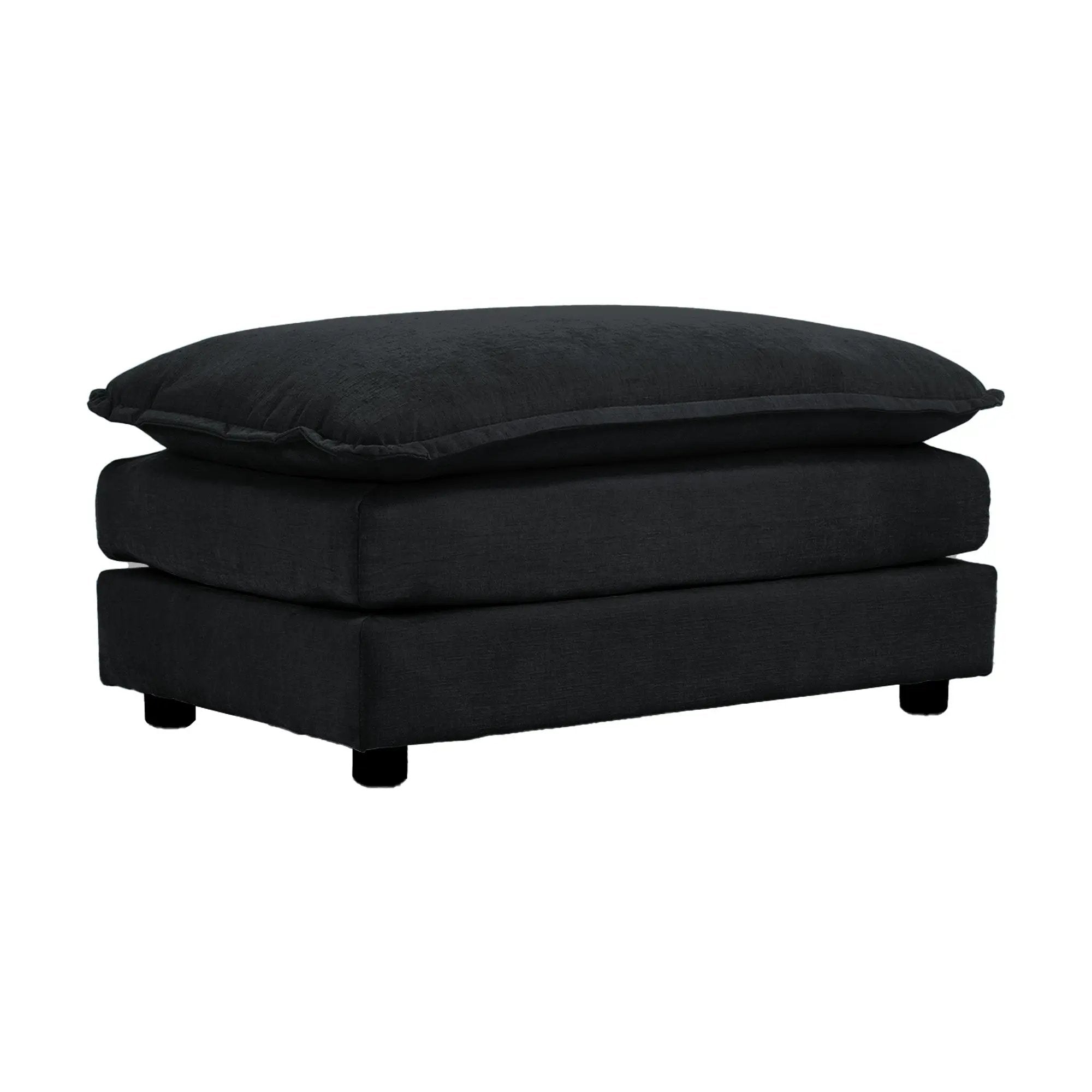 Chenille Fabric Ottomans Footrest to Combine with Sofas by HouseOfZazla