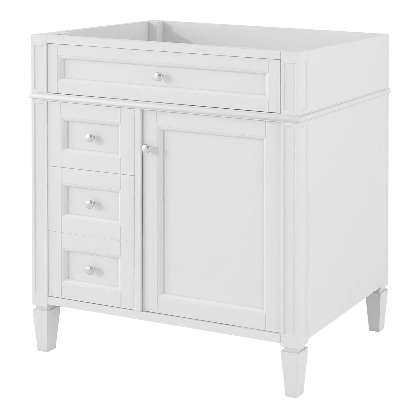Bathroom Vanity With 2 Drawers And Tip-Out Drawer, Storage Cabinet by Unique Piece Furniture