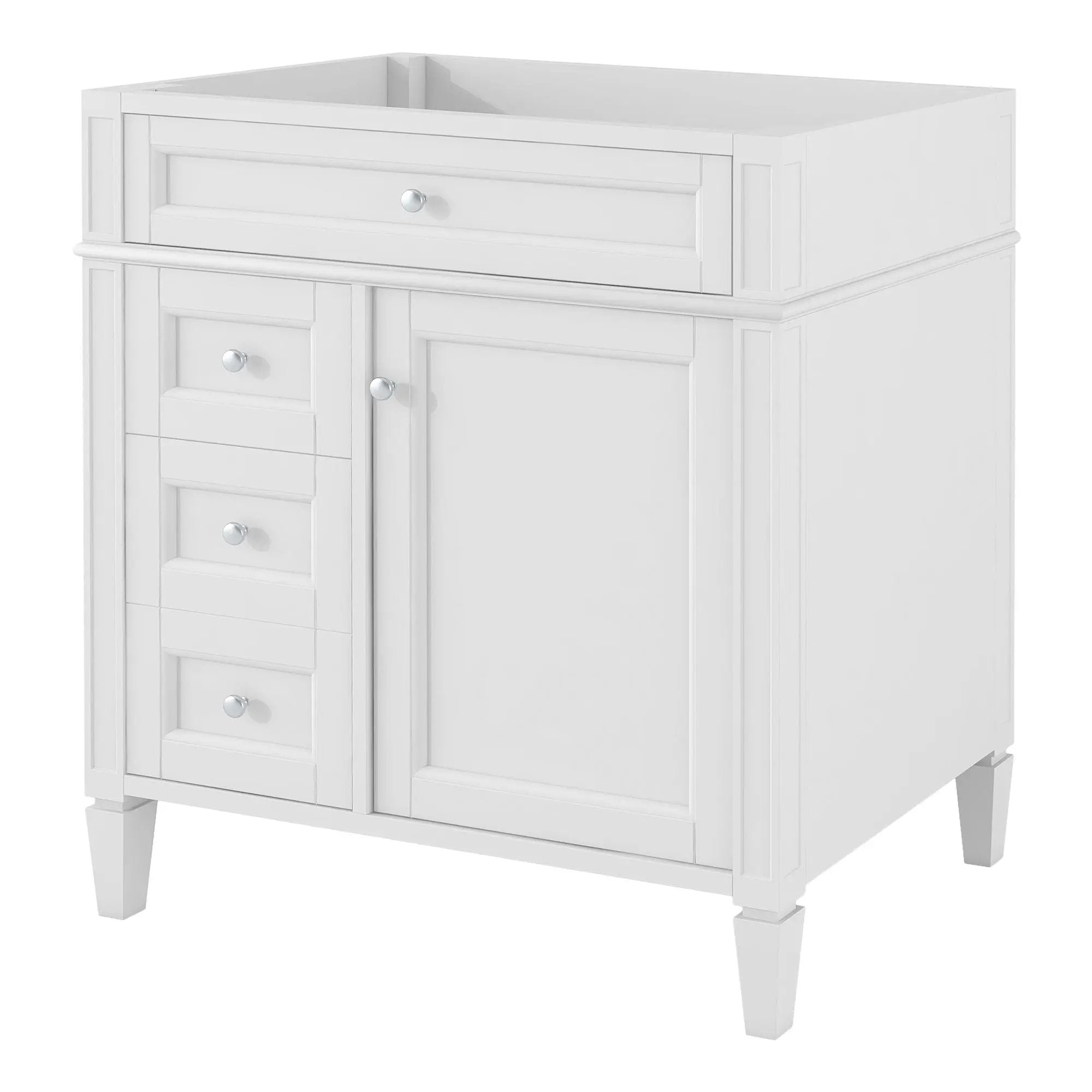 Bathroom Vanity With 2 Drawers And Tip-Out Drawer, Storage Cabinet by Unique Piece Furniture