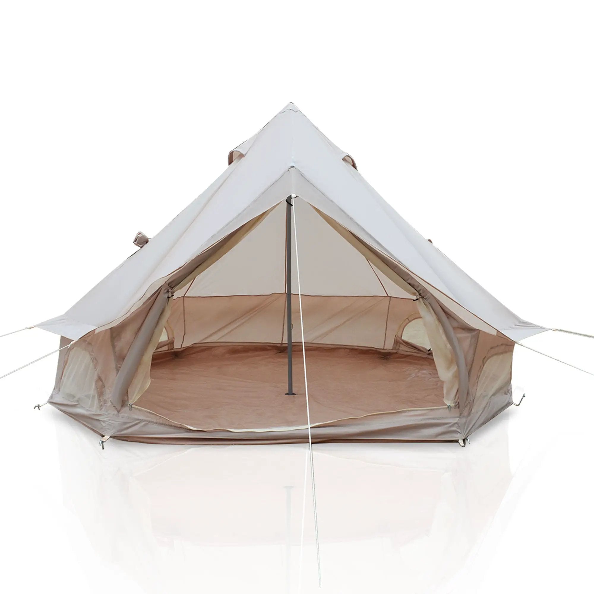 4 Season Bell Tent 9.8 FT Beige Waterproof Glamping Yurt Tent by HouseOfZazla