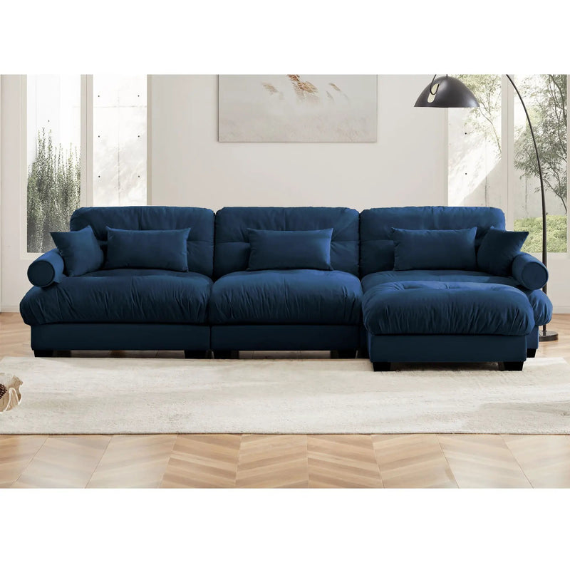 Super Comfort Oversized Modular Sectional Sofa With Movable Ottoman by Unique Piece Furniture