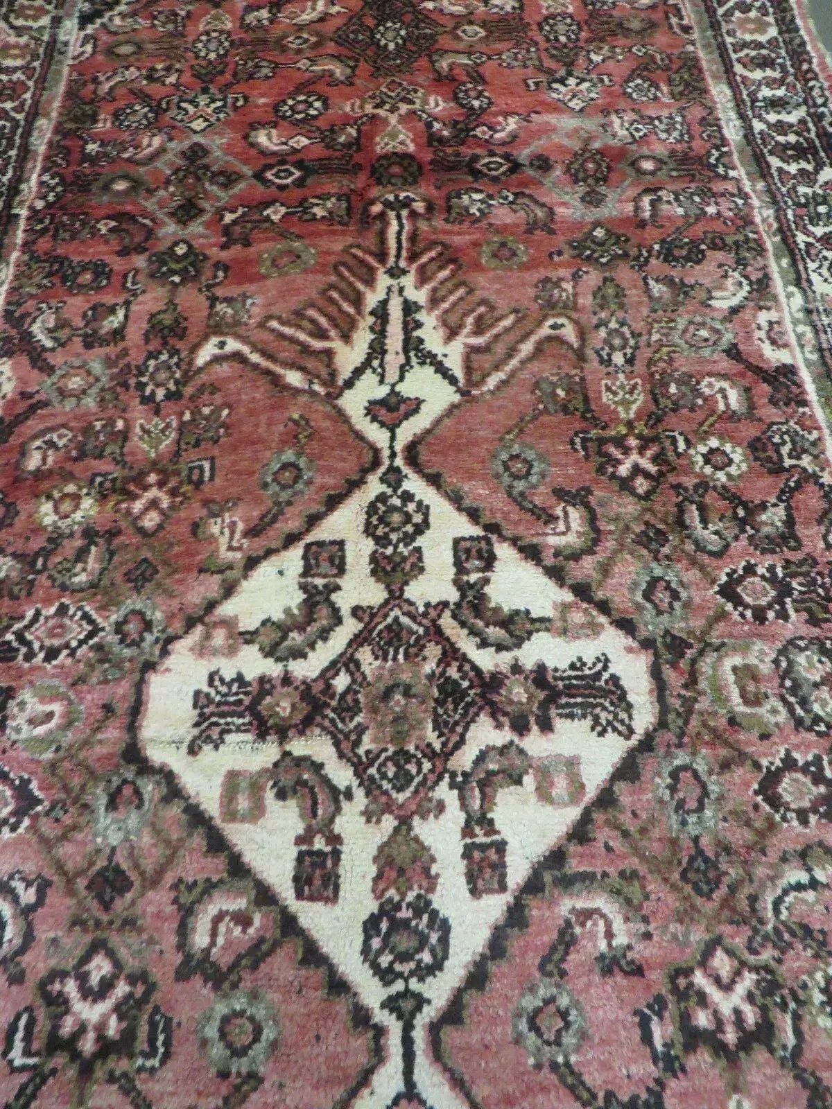 Persian Runner Rug 3.8 x 10, Red, Vintage by Jewel Rugs