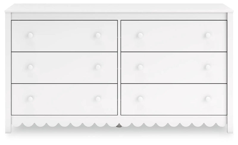 Hallityn - Six Drawer Dresser - White by Unique Piece Furniture