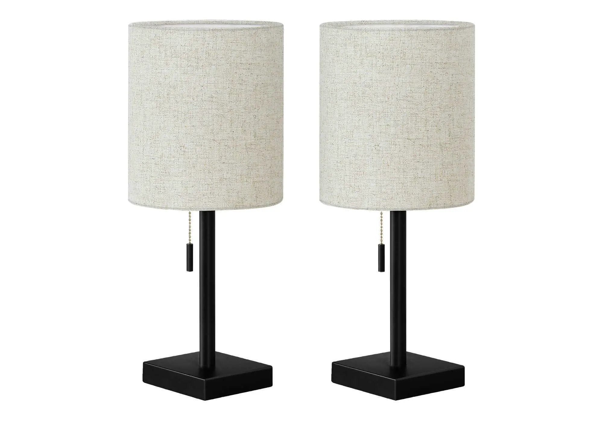 Lighting, Table Lamp, USB Port Included, Nickel, Contemporary (Set of 2) by HouseOfZazla