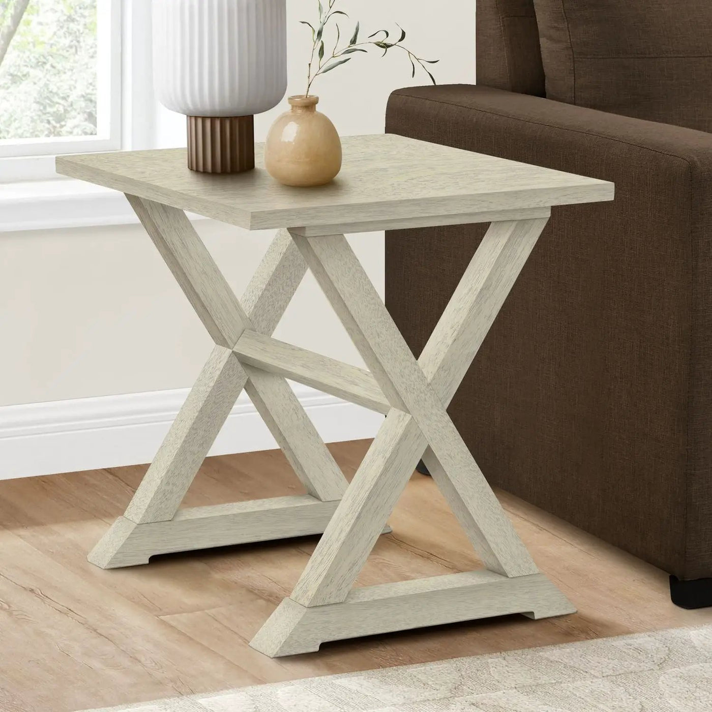 Compact Accent End Table, Square, Transitional by Unique Piece Furniture