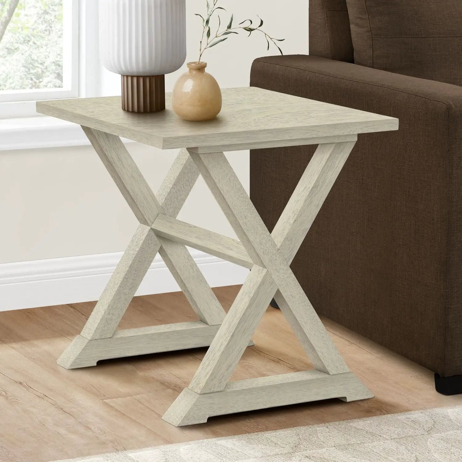 Compact Accent End Table, Square, Transitional by Unique Piece Furniture
