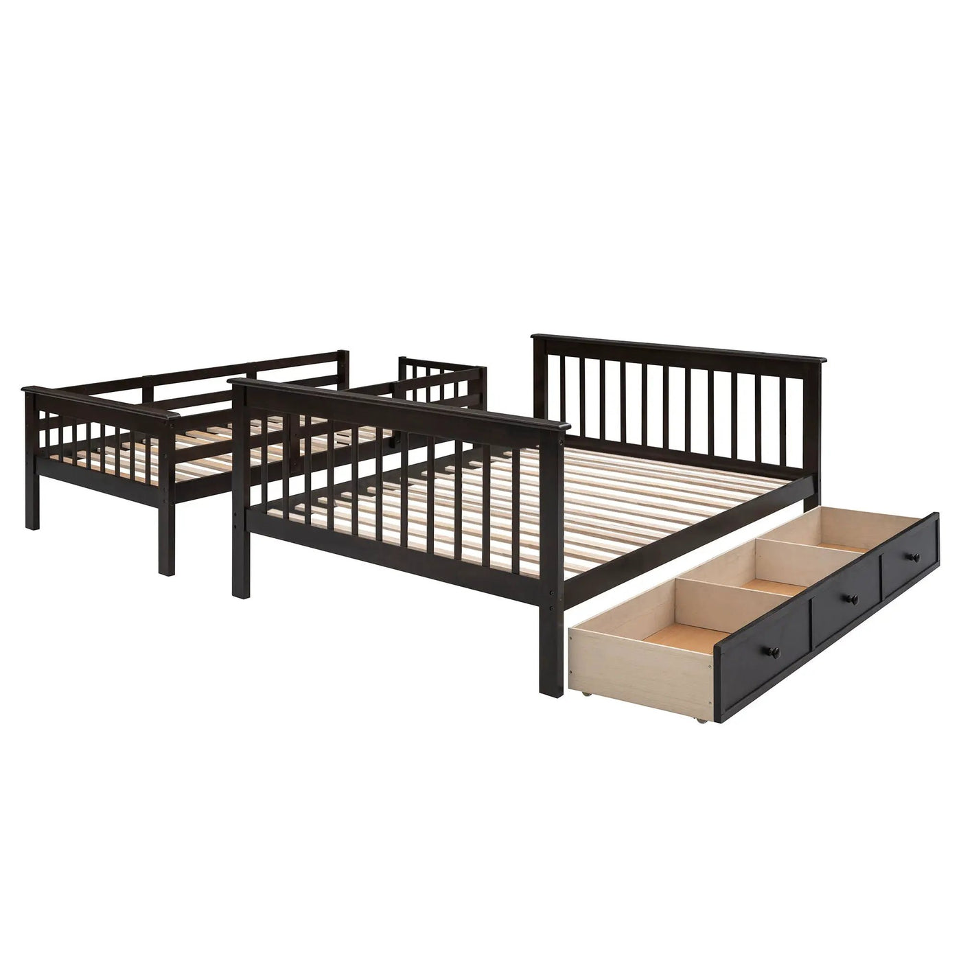 Stairway Bunk Bed With Storage And Guard Rail For Bedroom by Unique Piece Furniture