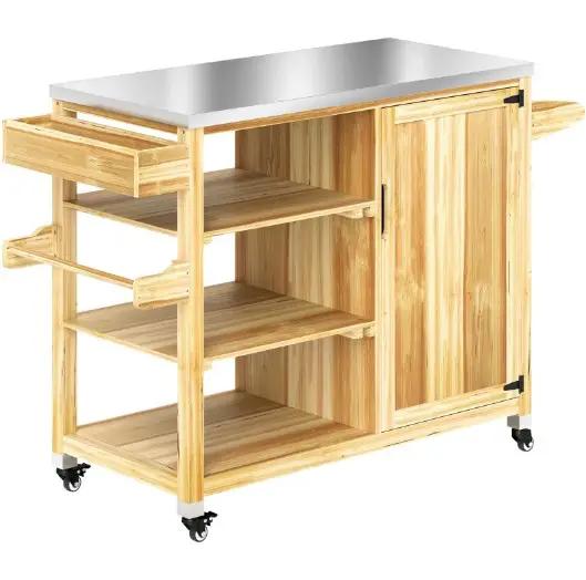 Versatile Storage Cabinets with Stainless Steel Top and Wheels by HouseOfZazla