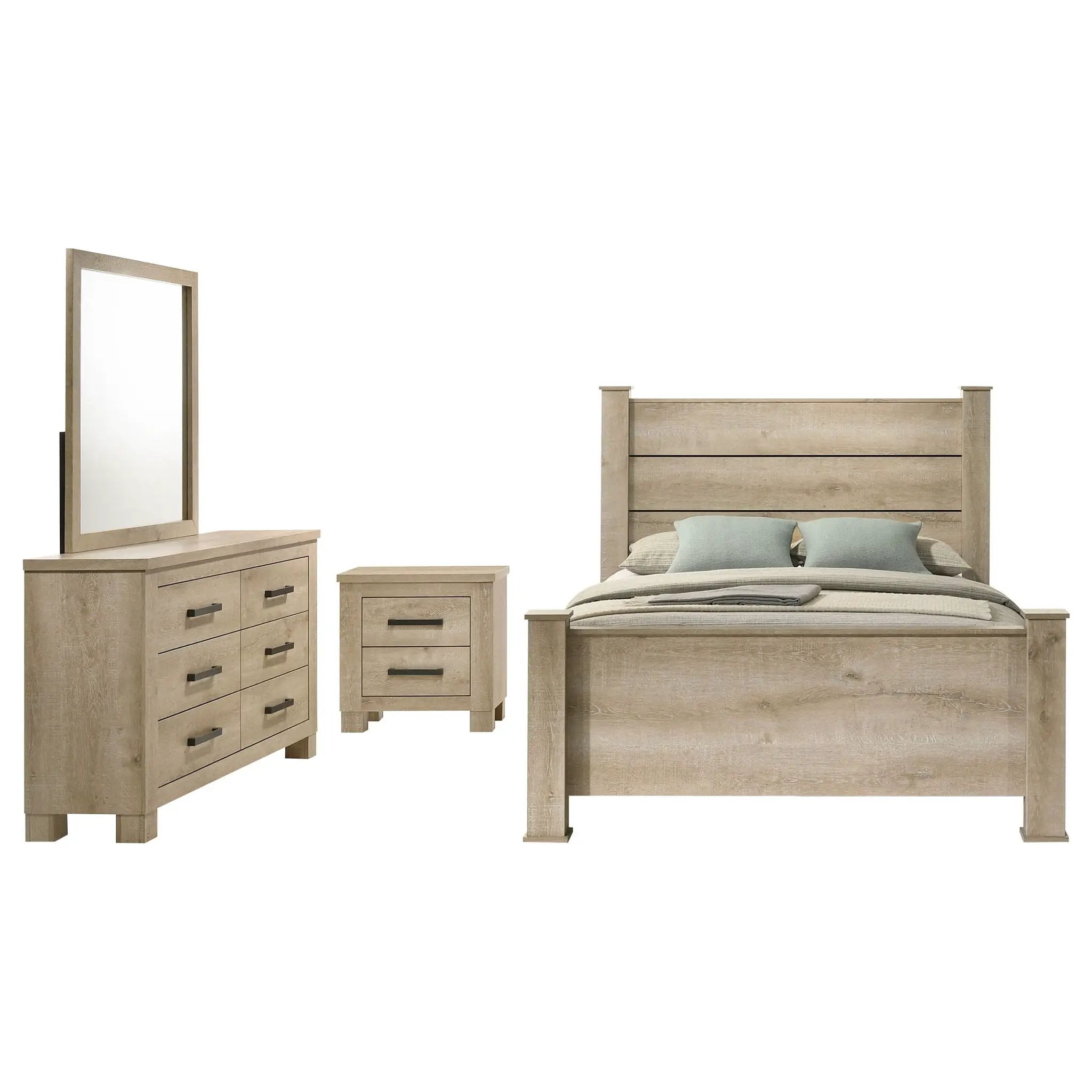 Oakglen 4-piece California King Bedroom Set Weathered Oak by Unique Piece Furniture