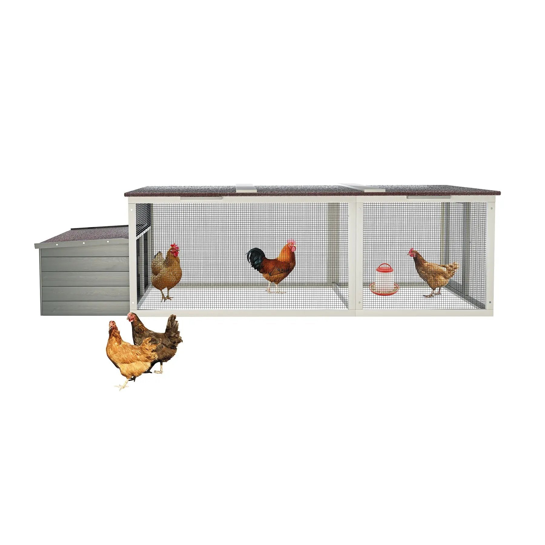 20.93ft² Large Wooden Chicken Coop Outdoor Hen House by HouseOfZazla