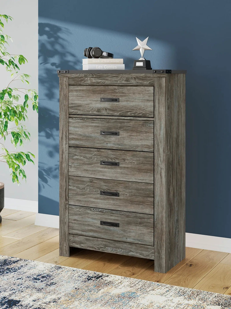 Frandern - Five Drawer Chest - Gray by Unique Piece Furniture