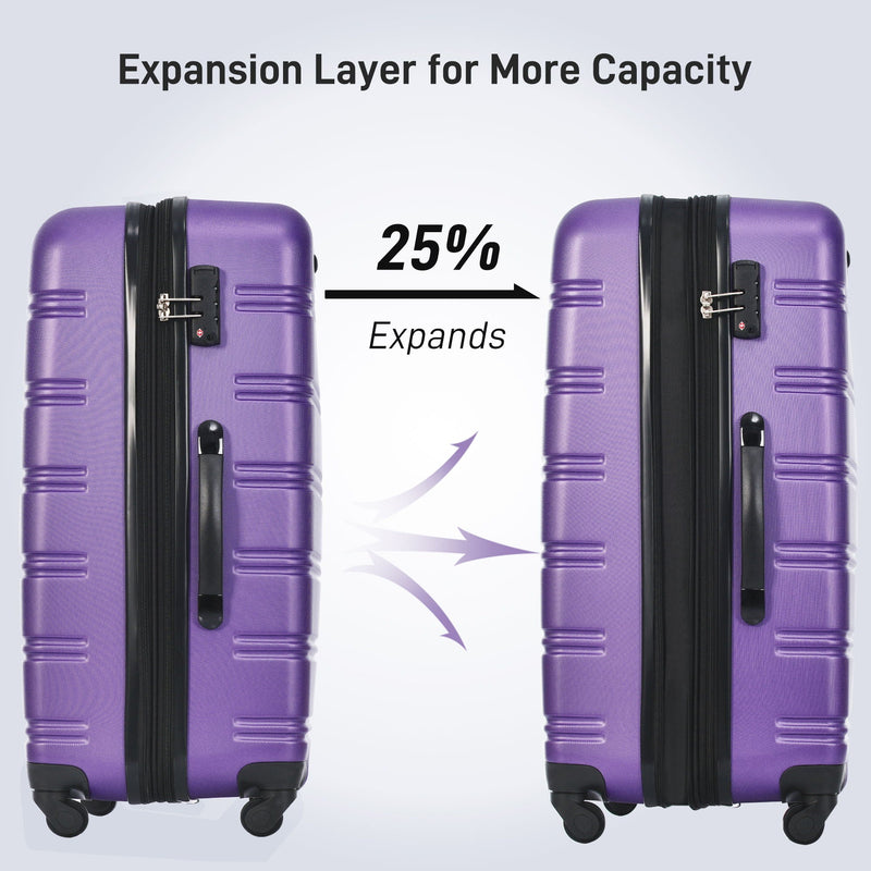 3 Piece Luggage Set Hardside Spinner Suitcase With Tsa Lock 20" 24" 28" Available by HouseOfZazla