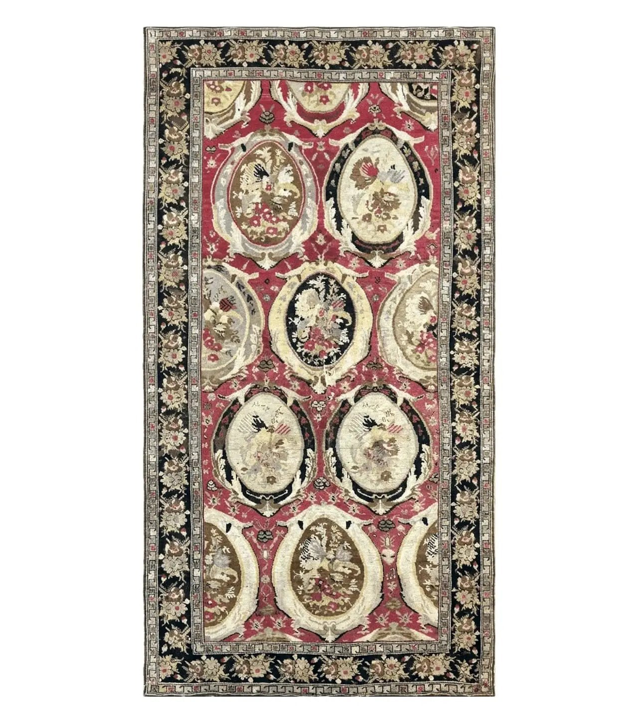 Antique Caucasian Karabakh Rug 5x10 by Jewel Rugs