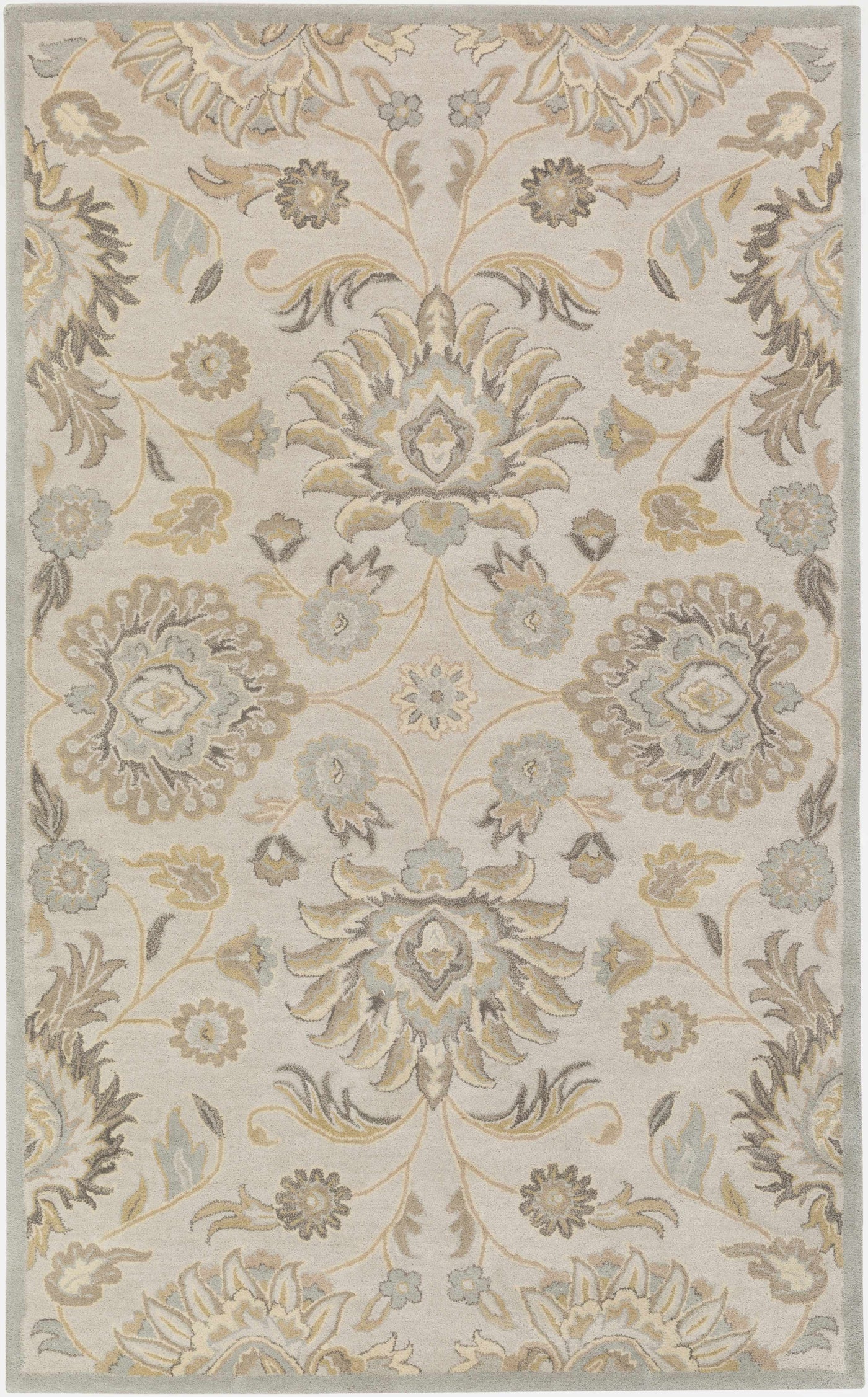 Conesus 1192 Hand Tufted Ivory&Taupe Wool Rug by Boutique Rugs