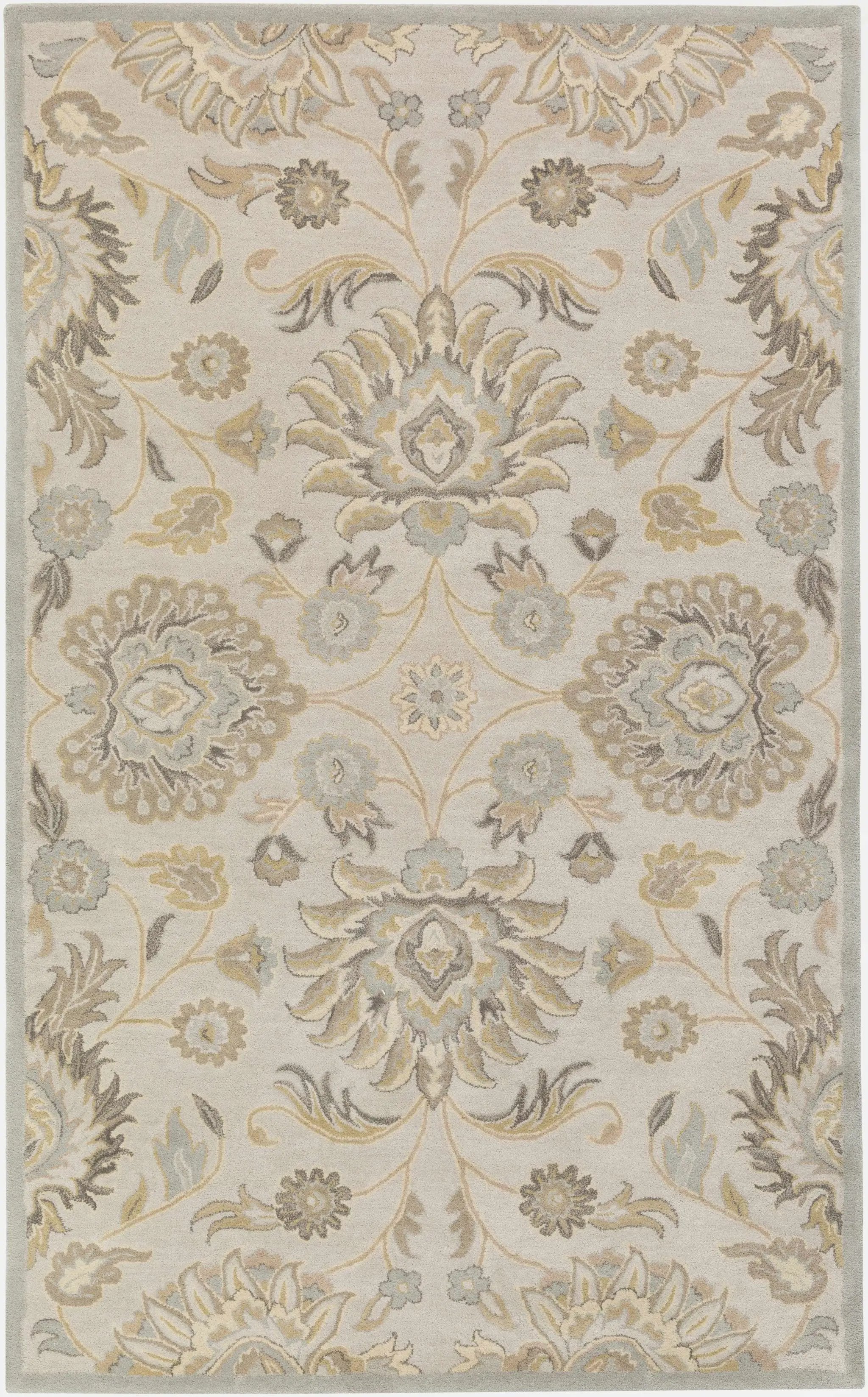 Conesus 1192 Hand Tufted Ivory&Taupe Wool Rug by Boutique Rugs