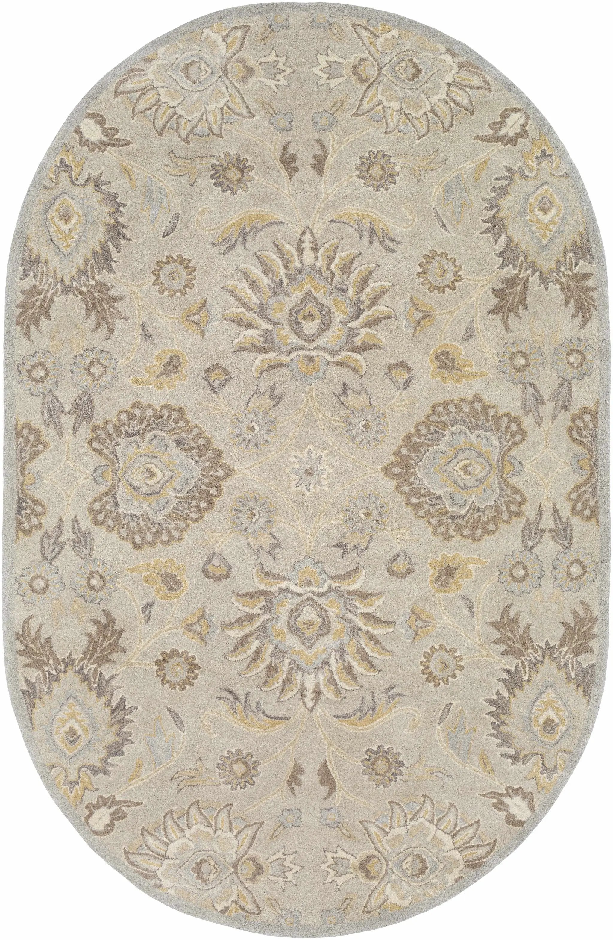 Conesus 1192 Hand Tufted Ivory&Taupe Wool Rug by Boutique Rugs