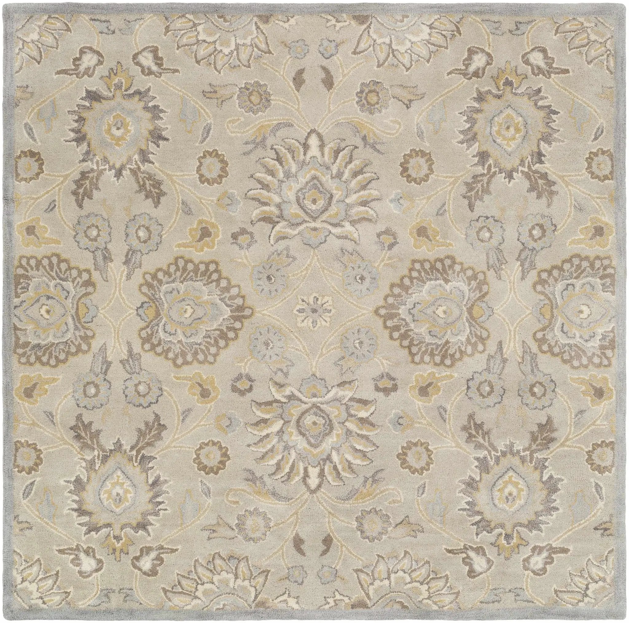 Conesus 1192 Hand Tufted Ivory&Taupe Wool Rug by Boutique Rugs