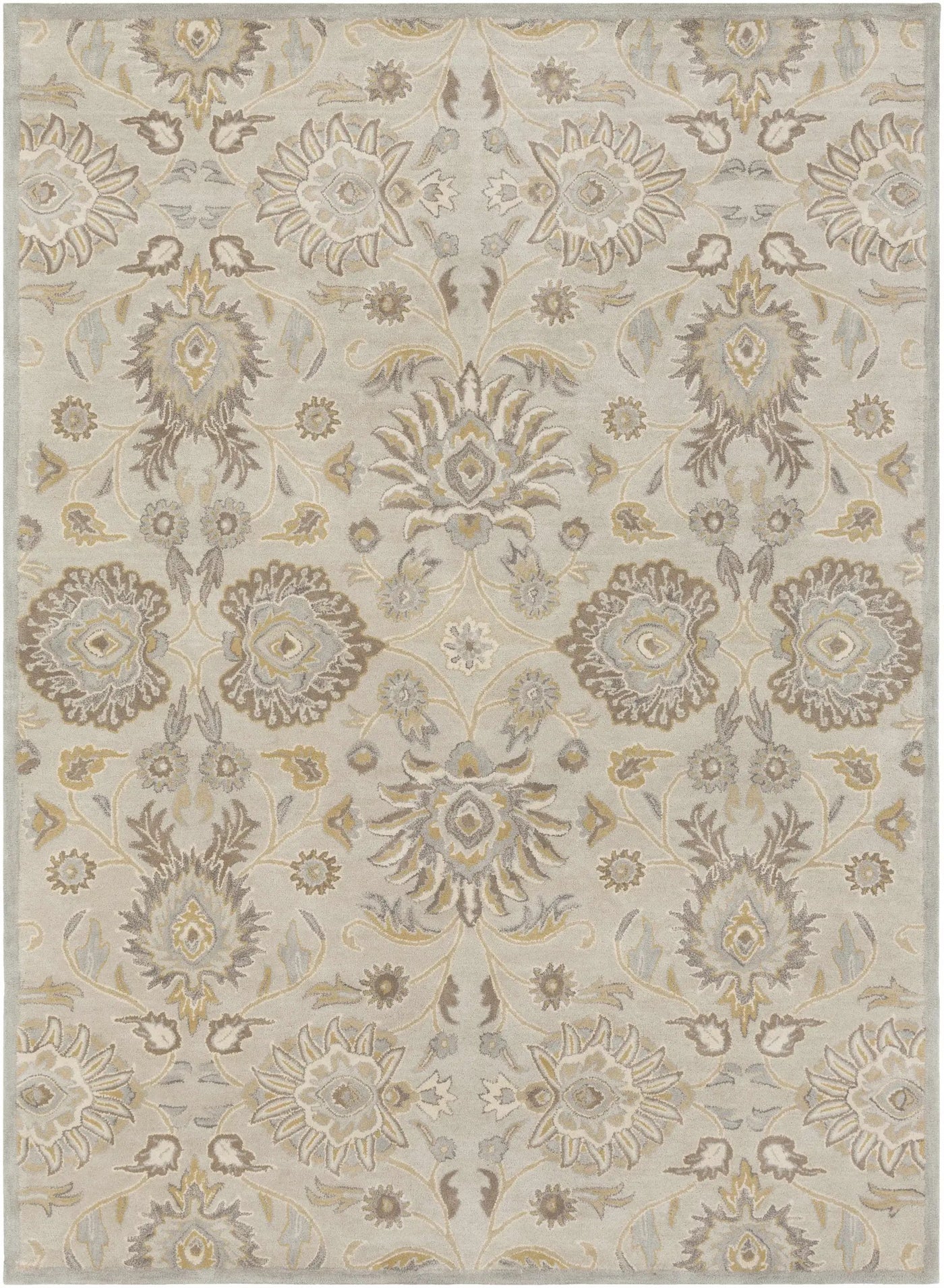 Conesus 1192 Hand Tufted Ivory&Taupe Wool Rug by Boutique Rugs