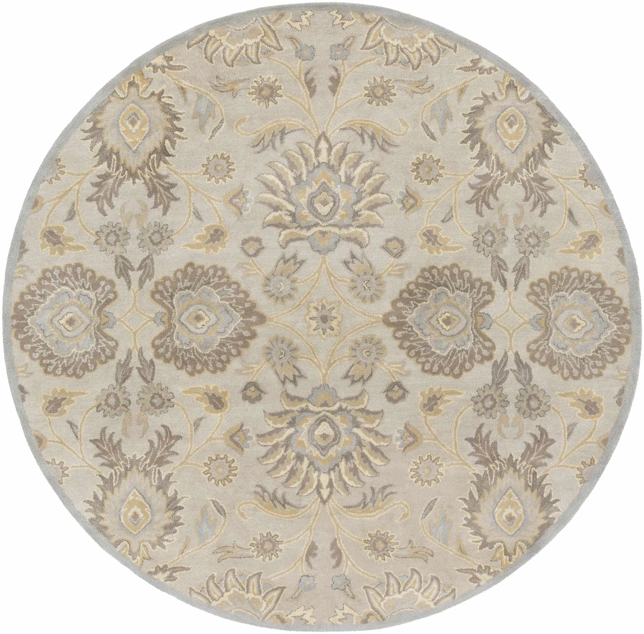 Conesus 1192 Hand Tufted Ivory&Taupe Wool Rug by Boutique Rugs