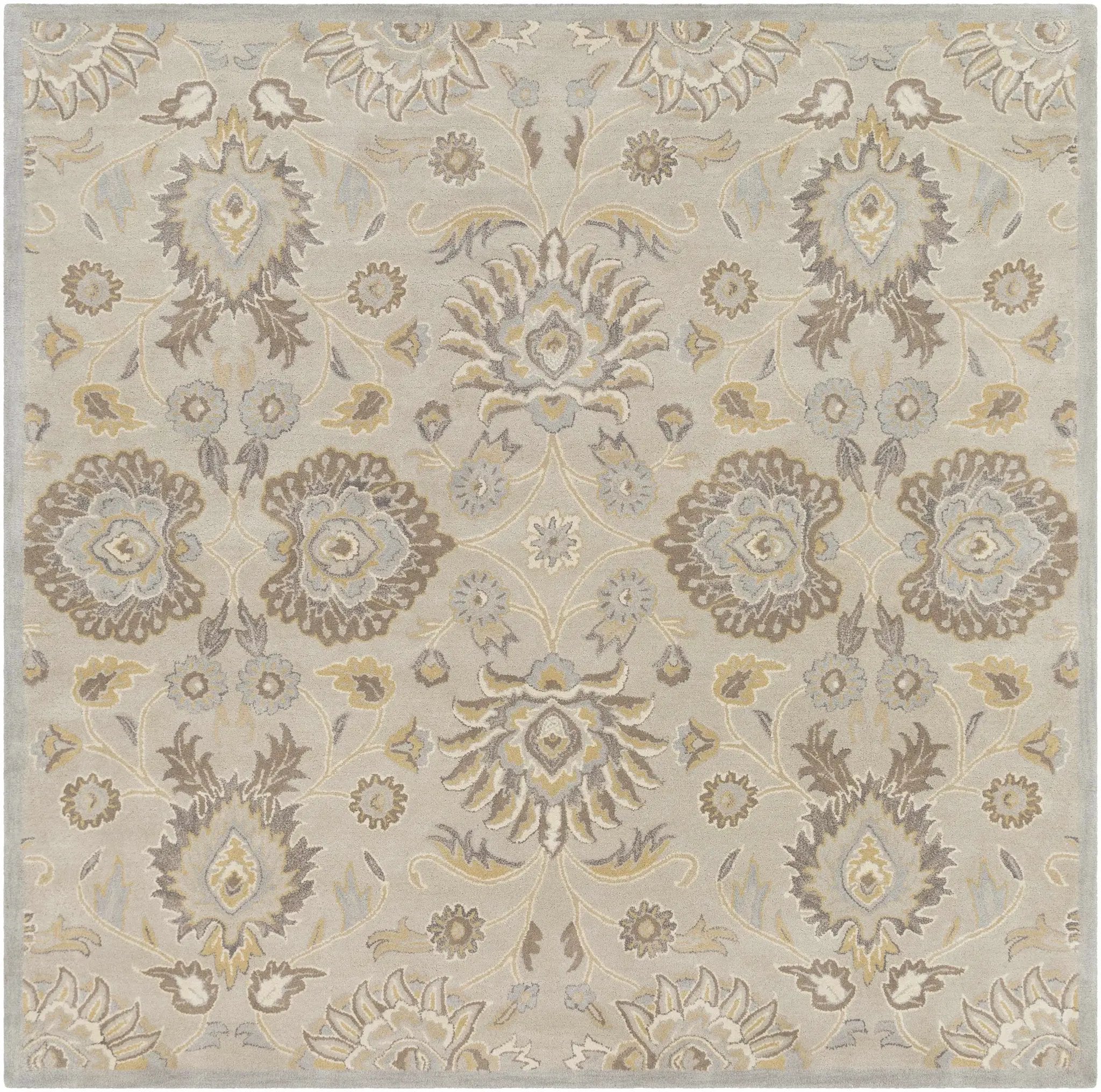 Conesus 1192 Hand Tufted Ivory&Taupe Wool Rug by Boutique Rugs