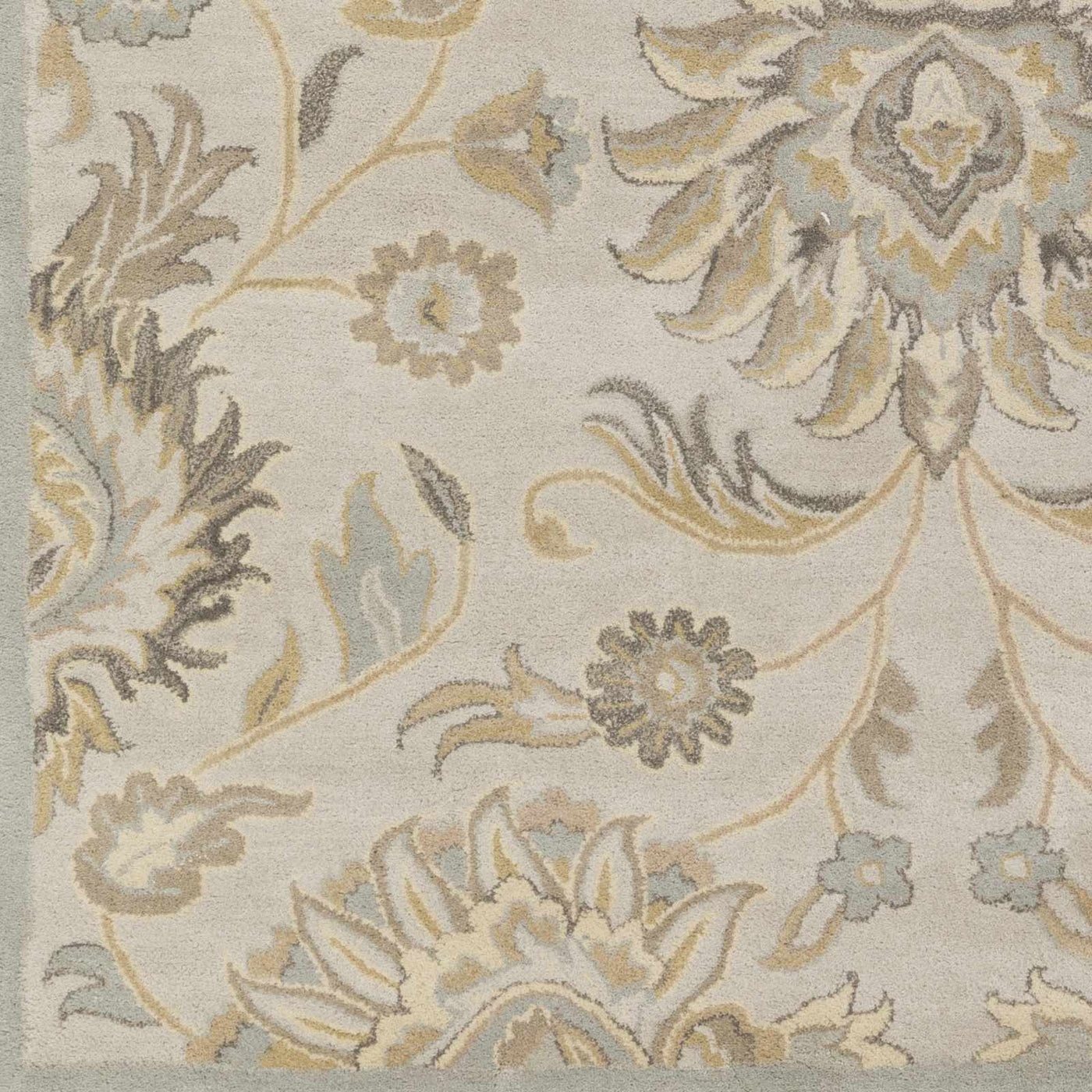 Conesus 1192 Hand Tufted Ivory&Taupe Wool Rug by Boutique Rugs