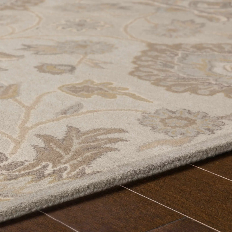 Conesus 1192 Hand Tufted Ivory&Taupe Wool Rug by Boutique Rugs