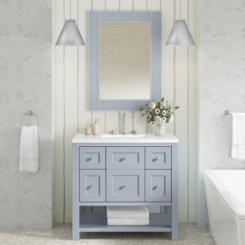 James Martin Solene 28" Mirror, Serenity Blue, view 2